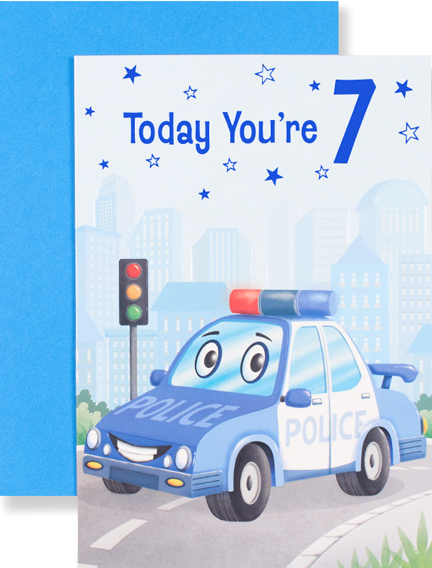 Today You're 7 Birthday Card