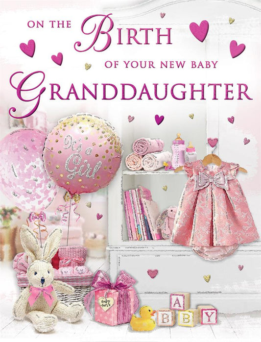 On The Birth Of Your New Baby Granddaughter Card