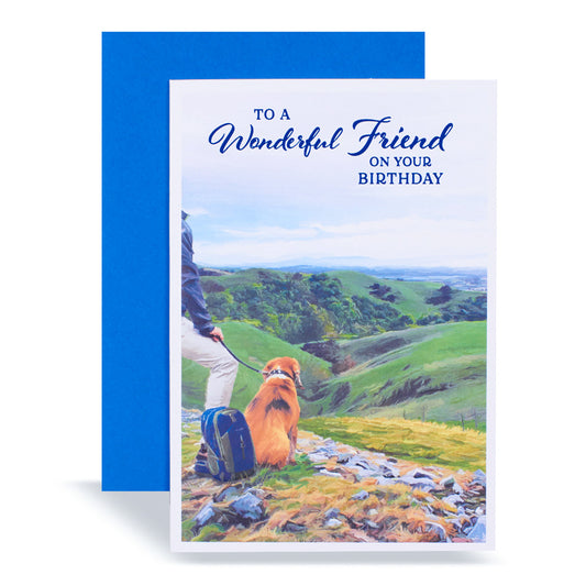 Hiking To A Wonderful Friend On Your Birthday Card