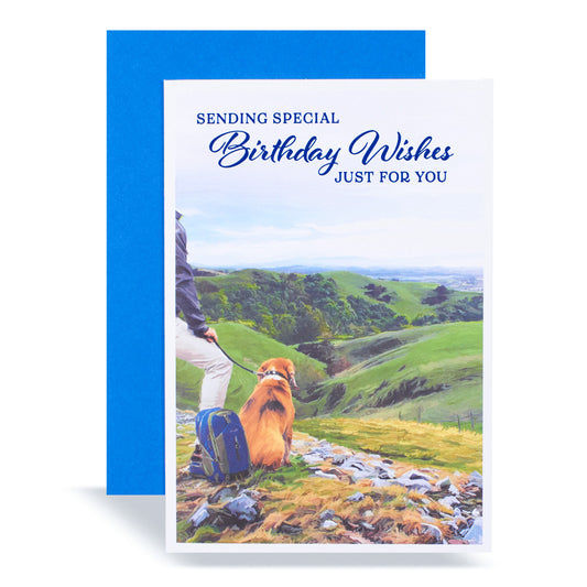 Hiking Sending Special Birthday Wishes Just For You Card