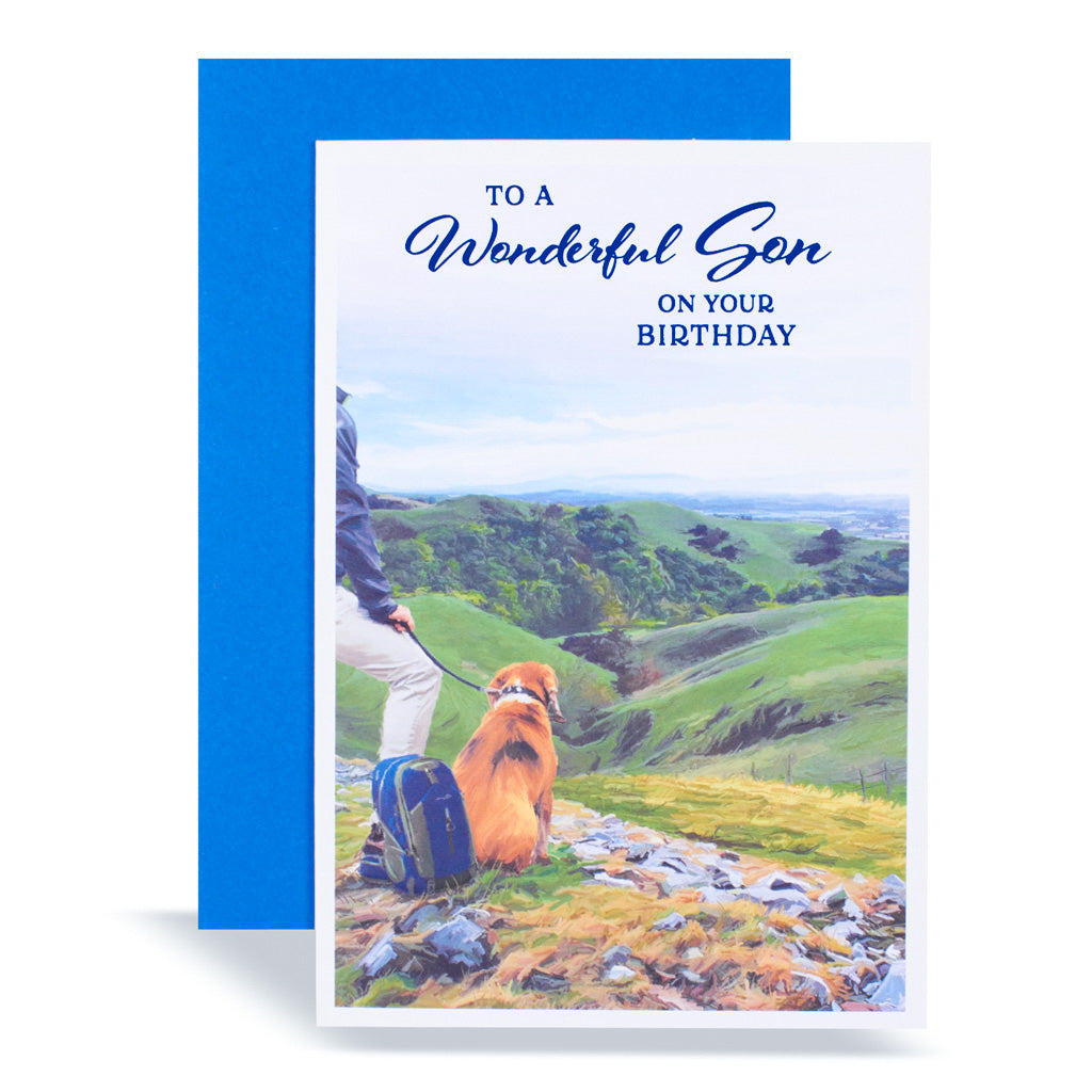Hiking To A Wonderful Son On Your Birthday Card