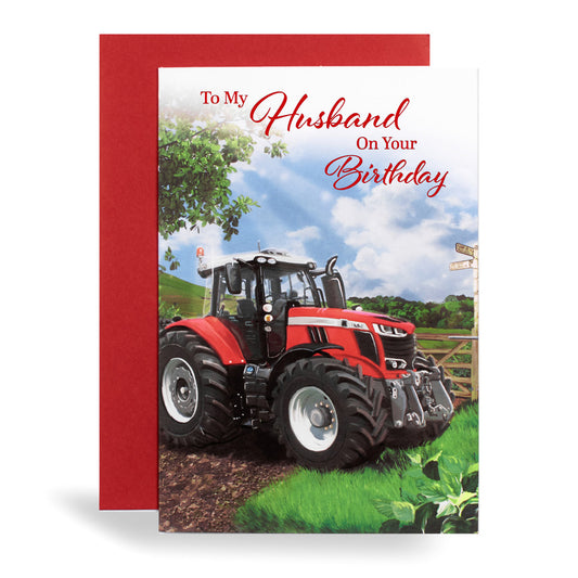 Tractor To My Husband On Your Birthday Card
