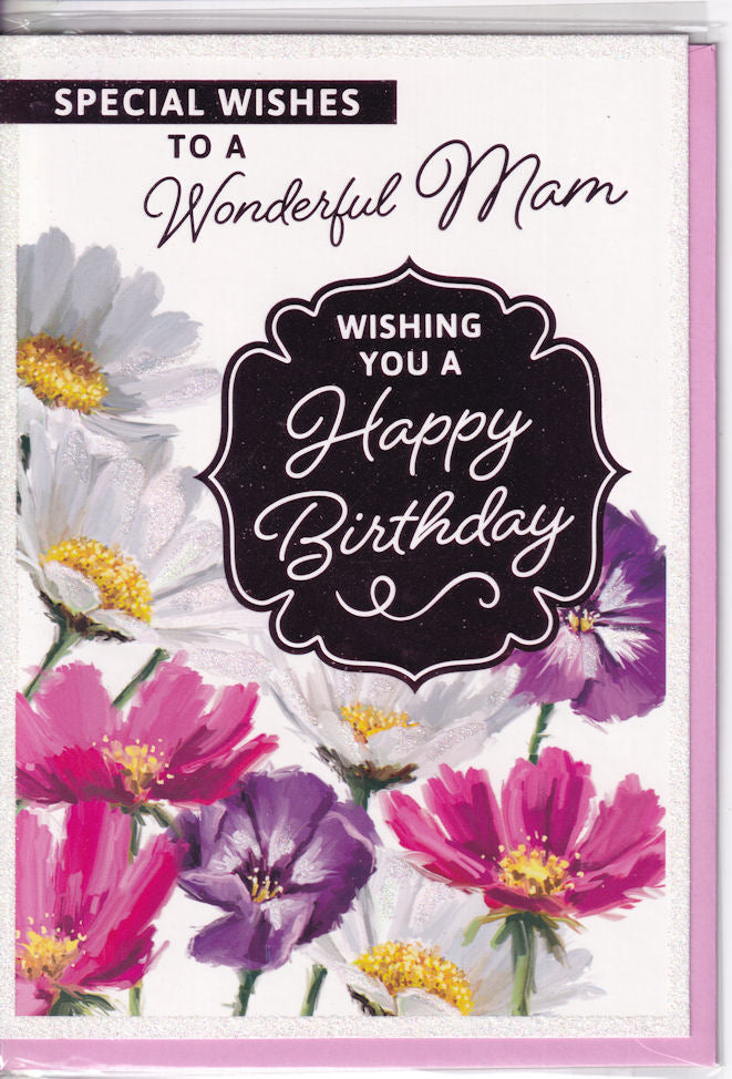 Wonderful Mam Wishing You A Happy Birthday Card