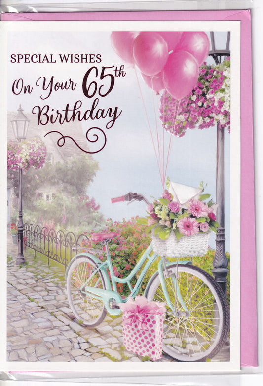 Special Wishes On Your 65th Birthday Card