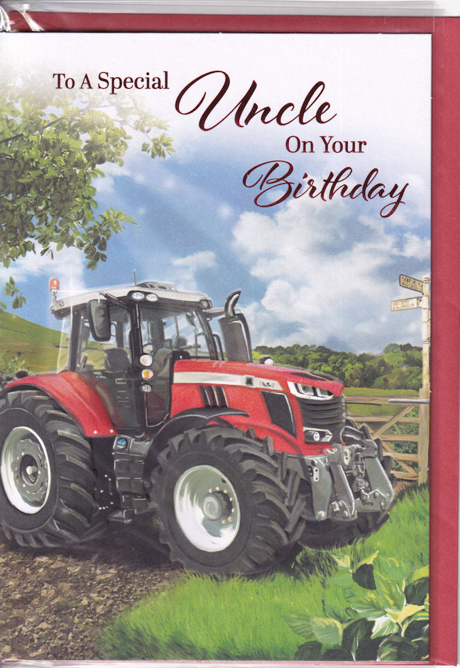 Tractor To A Special Uncle On Your Birthday Card