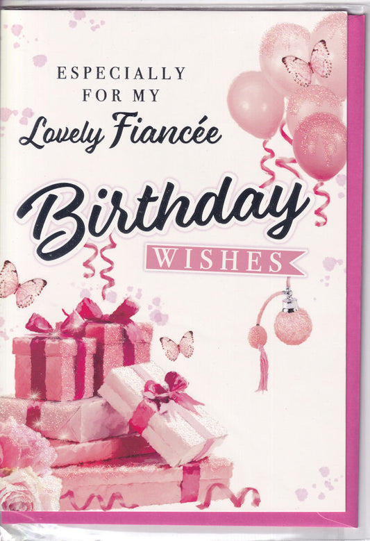 Lovely Fiancee Female Birthday Wishes Card