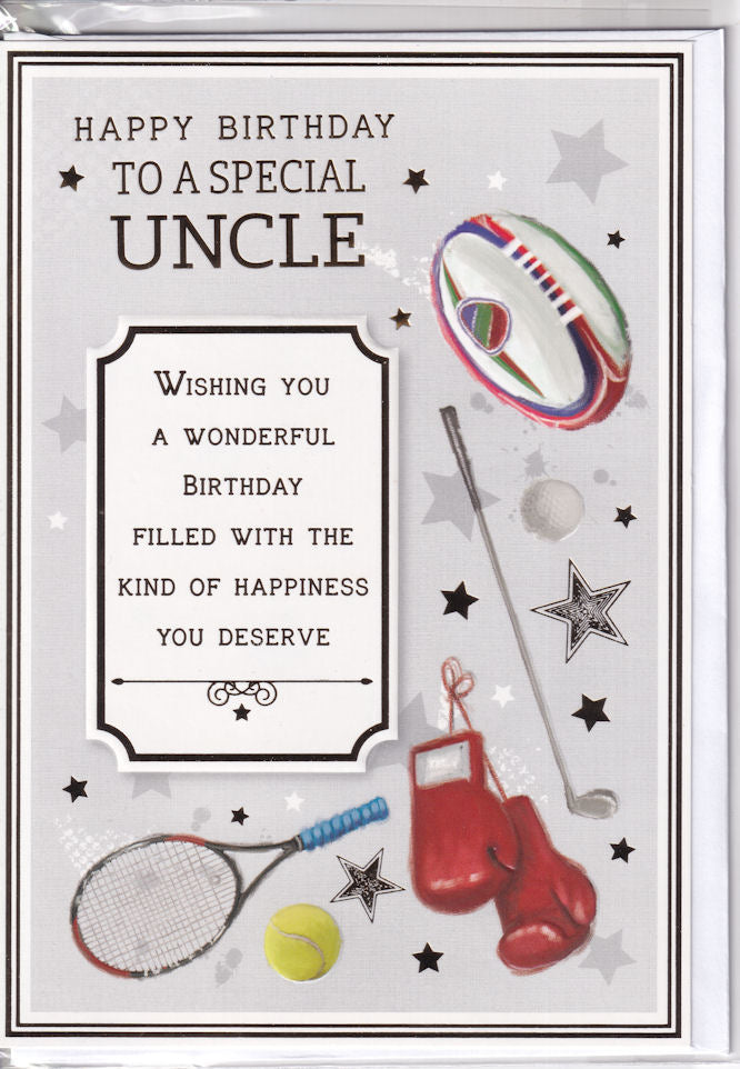 Special Uncle Sports Happy Birthday Card