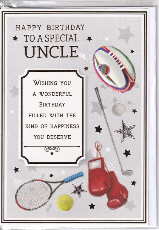Special Uncle Sports Happy Birthday Card