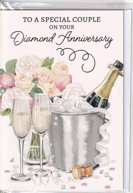 Diamond Anniversary To A Special Couple Card
