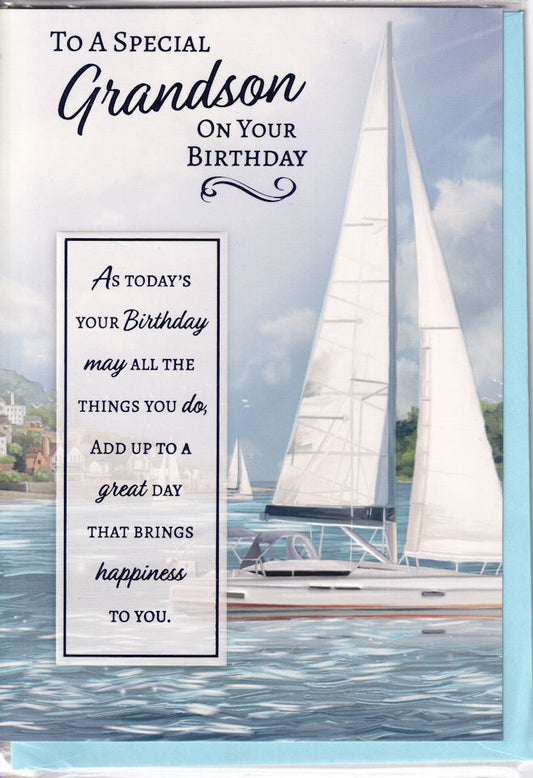 Sailing To A Special Grandson On Your Birthday Card