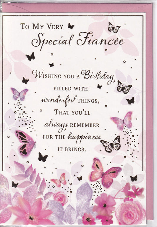Very Special Fiancee Birthday Card