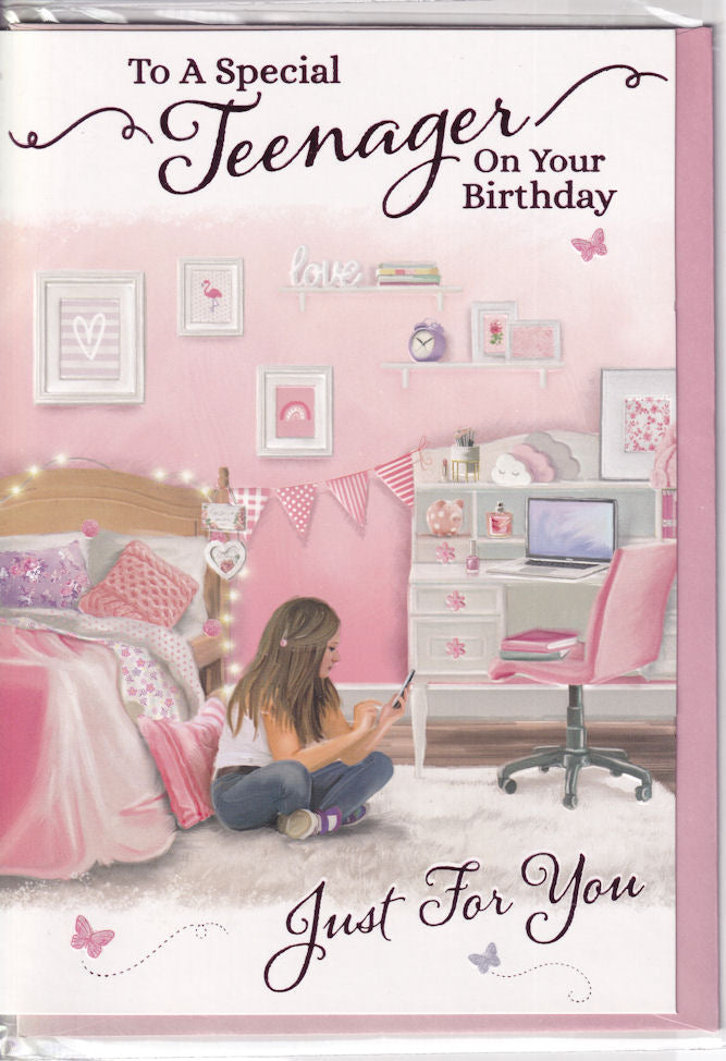Special Teenage Girl On Your Birthday Card
