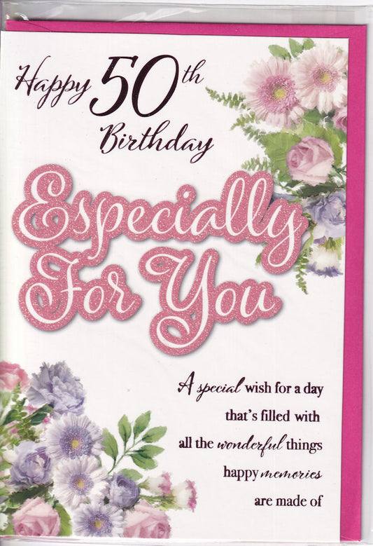 Happy 50th Birthday Card Especially For You
