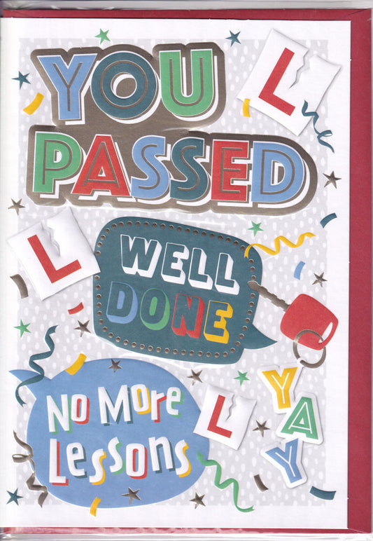 Driving Test You Passed Well Done Card
