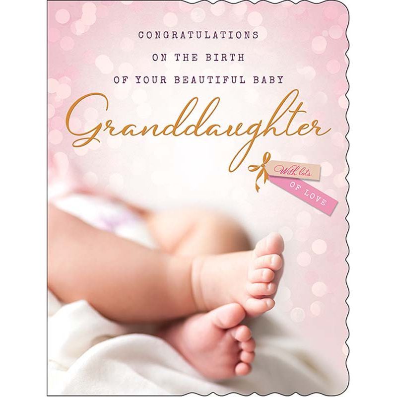 Granddaughter Beautiful Baby Birth Congratulations Card