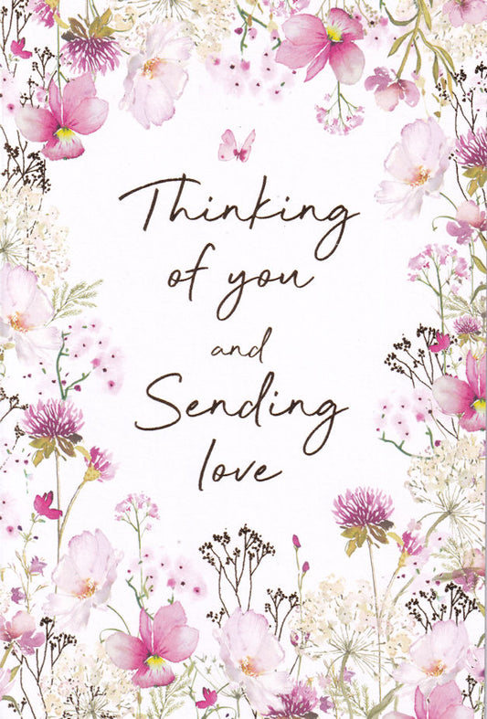 Thinking Of You And Sending Love Greeting Card - Nigel Quiney