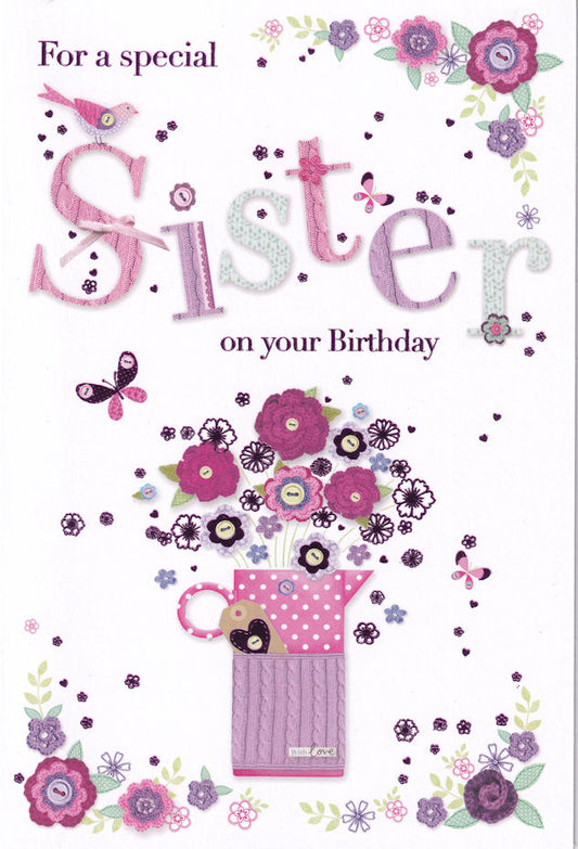 Special Sister On Your Birthday Card - Nigel Quiney
