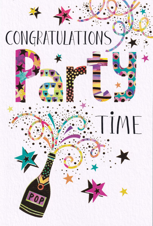 Party Time Congratulations Card - Nigel Quiney