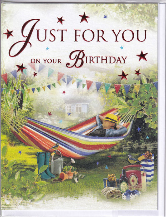 Relax In The Garden On Your Male Birthday Card