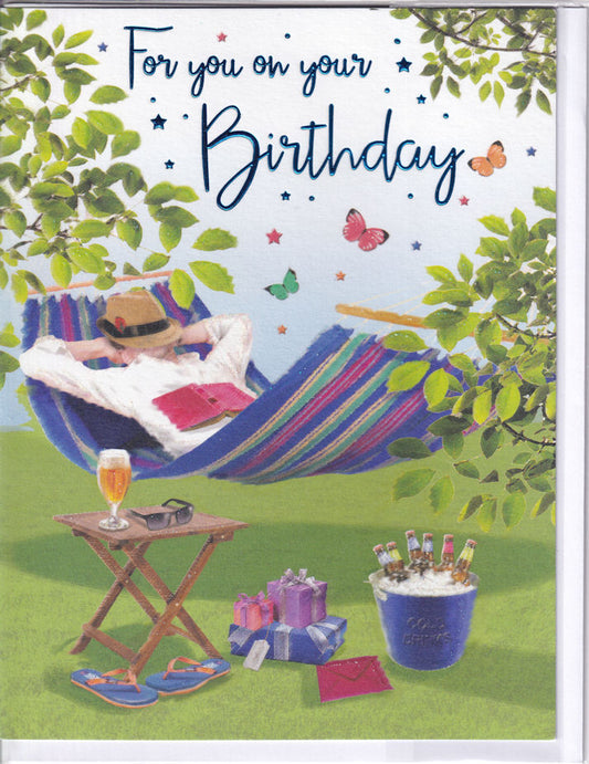 Beers In The Garden Male Birthday Card