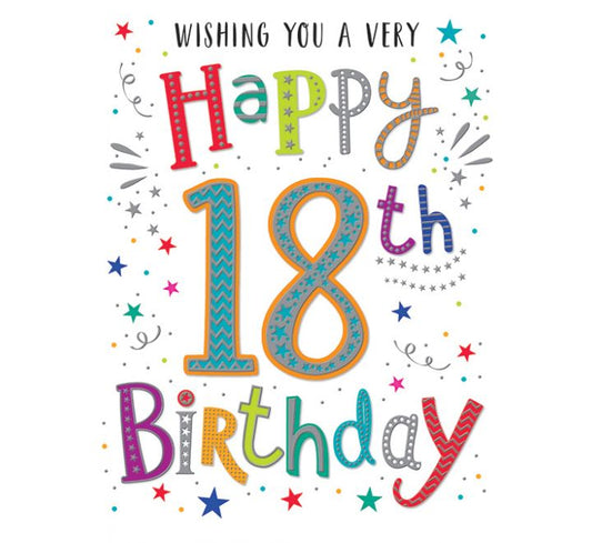 Wishing You A Very Happy 18th Birthday Card