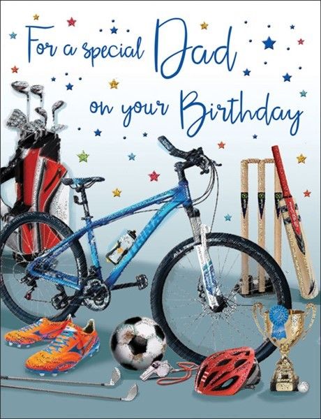 For A Special Dad On Your Sports Birthday Card