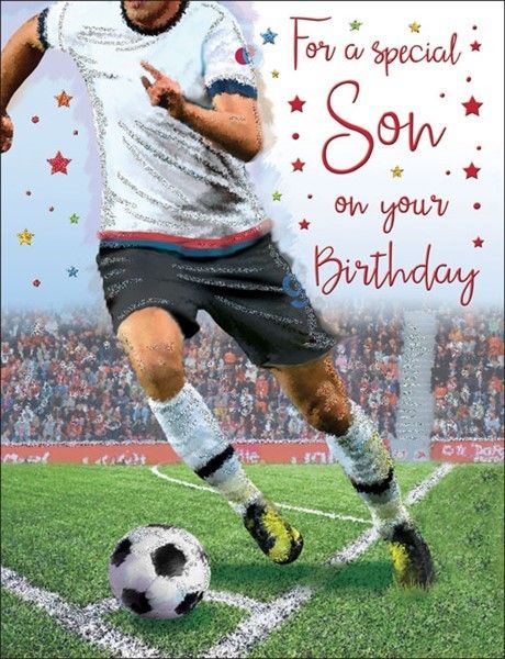 For A Special Football Son On Your Birthday Card