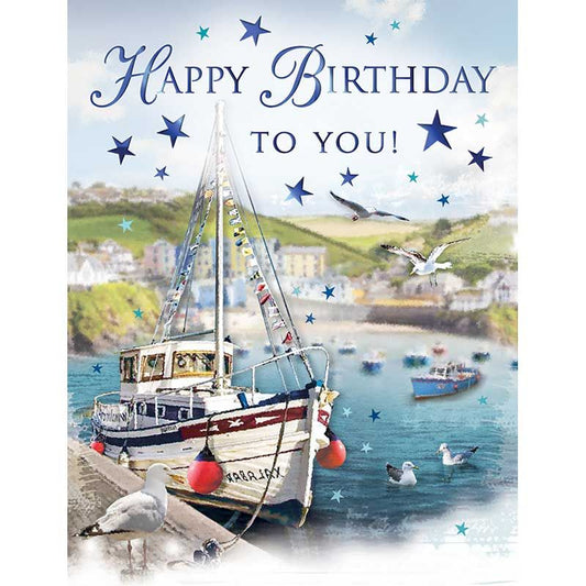 Sailing Boat Happy Birthday To You! Card