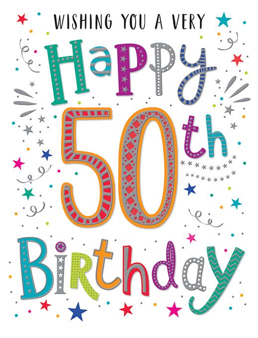 Wishing You A Very Happy 50th Birthday Card