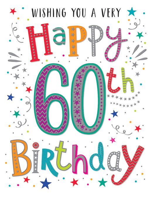 Wishing You A Very Happy 60th Birthday Card