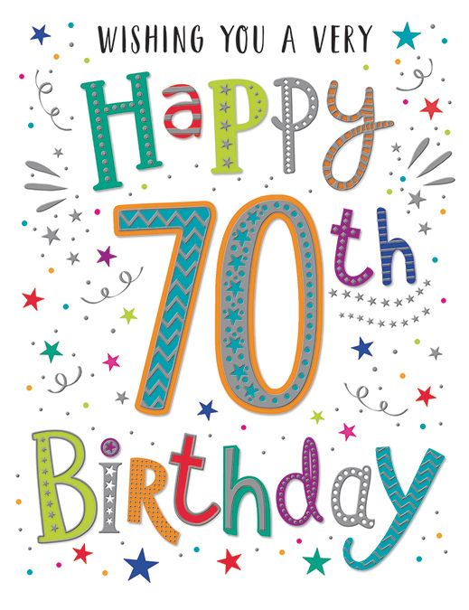 Wishing You A Very Happy 70th Birthday Card