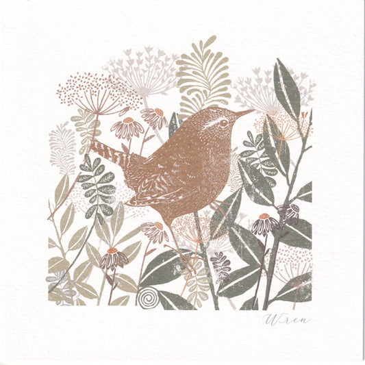 Wren Bird Greeting Card - Nigel Quiney