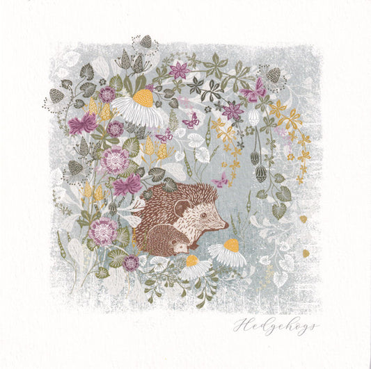 Hedgehogs Greeting Card - Nigel Quiney