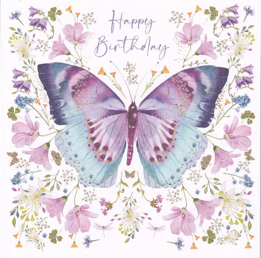 Lovely Butterfly Happy Birthday Card - Nigel Quiney