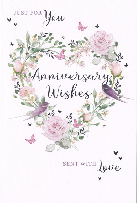 Sent With Love Anniversary Wishes Card - Nigel Quiney