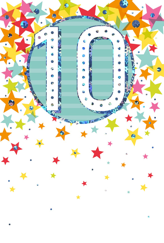 10th 10 Birthday Card - Nigel Quiney