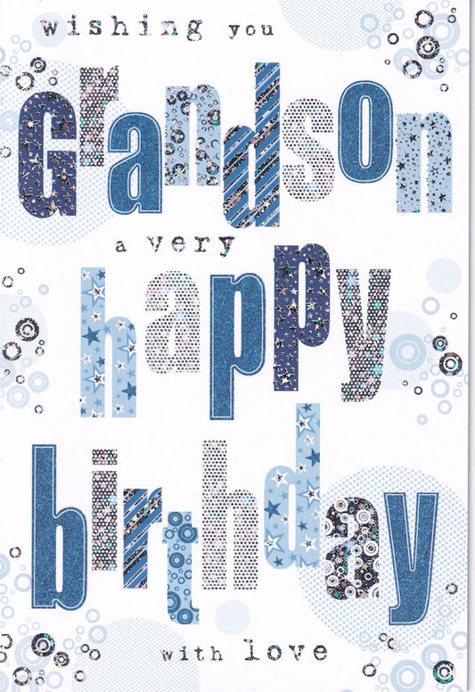 Wishing You Grandson A Very Happy Birthday Card - Nigel Quiney