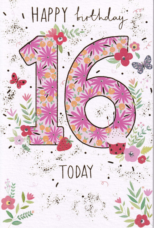 16 Today Happy Birthday Card - Nigel Quiney