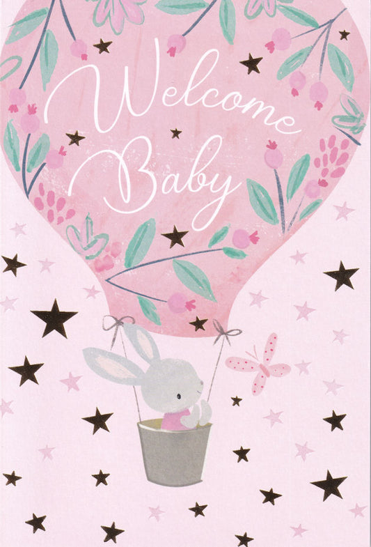 Welcome Baby Girl Card - Nigel Quiney