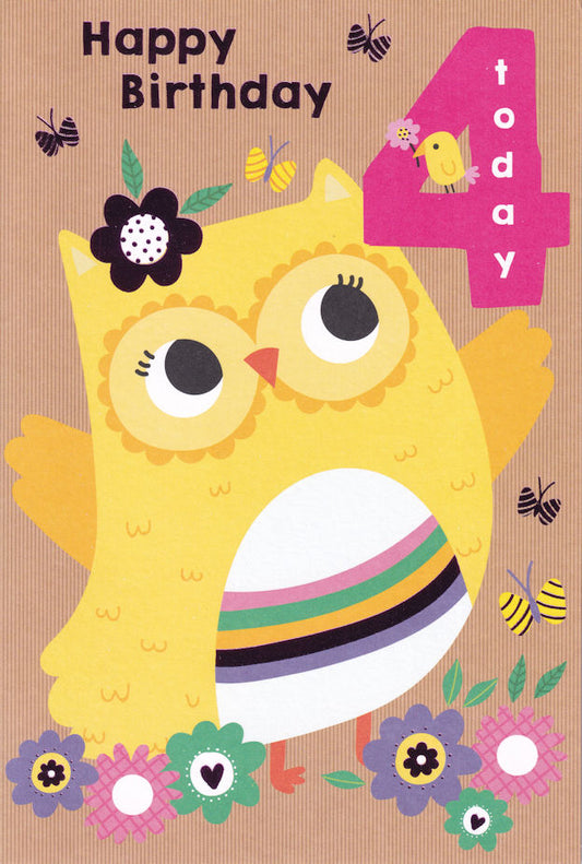 4 Today Girl Happy Birthday Card - Nigel Quiney