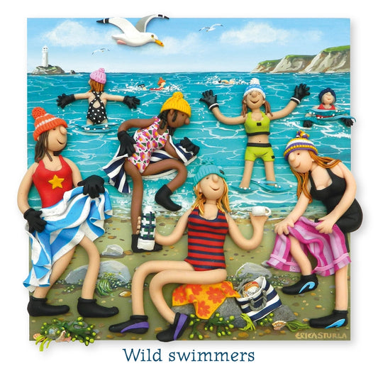Wild Swimmers Greeting Card - Holy Mackerel