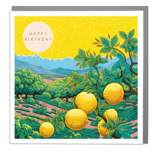 Lemon Grove Happy Birthday Card - Lola Design