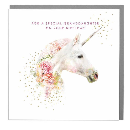 Unicorn Special Granddaughter Birthday Card - Lola Design