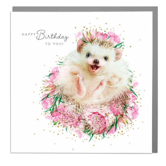Hedgehog Happy Birthday Card - Lola Design