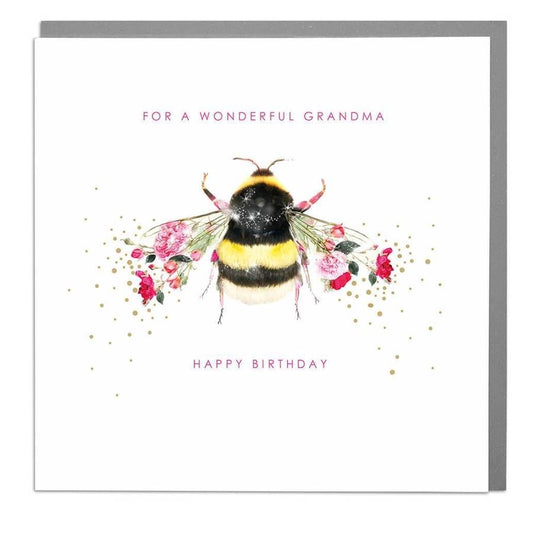 Bee Wonderful Grandma Happy Birthday Card - Lola Design