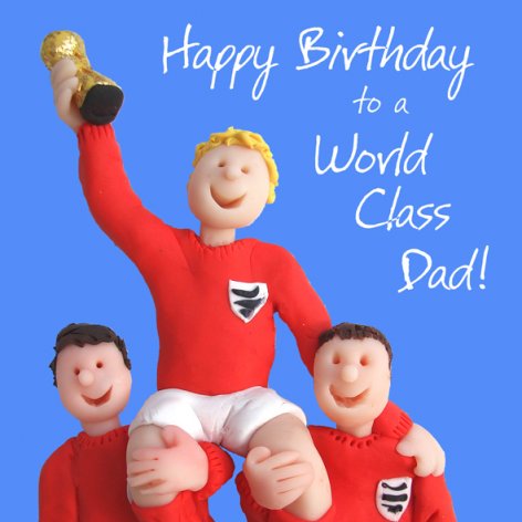 Happy Birthday To A World Class Dad! Birthday Card - Holy Mackerel