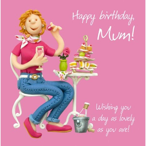 Afternoon Tea Happy Birthday Mum! Birthday Card - Holy Mackerel