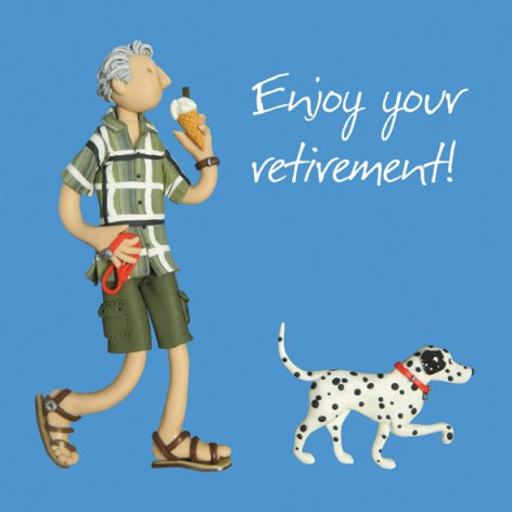 Enjoy Your Retirement! Greetings Card - Holy Mackerel