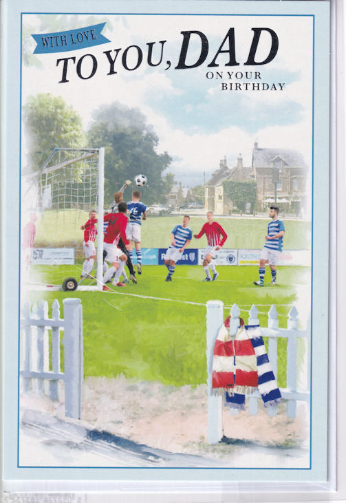 Football With Love To You Dad On Your Birthday Card