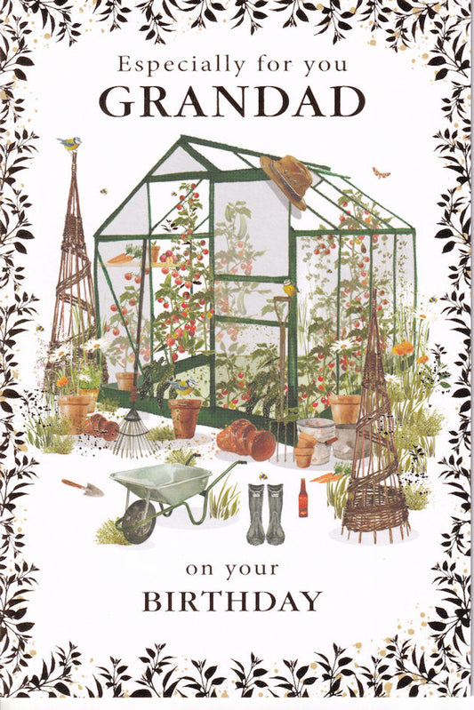 Grandad Gardening On Your Birthday Card - Nigel Quiney